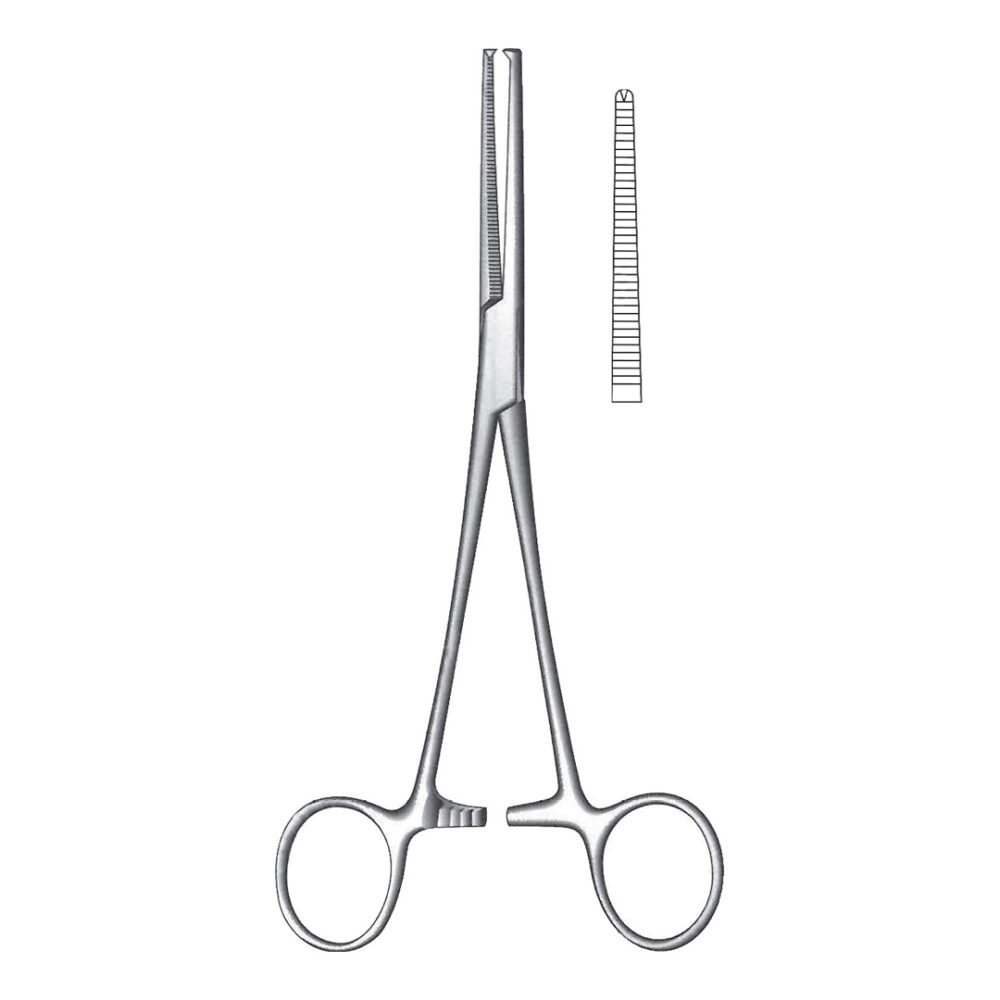 Rochester Ochsner Forceps, Straight, 1x2 Teeth 18cm