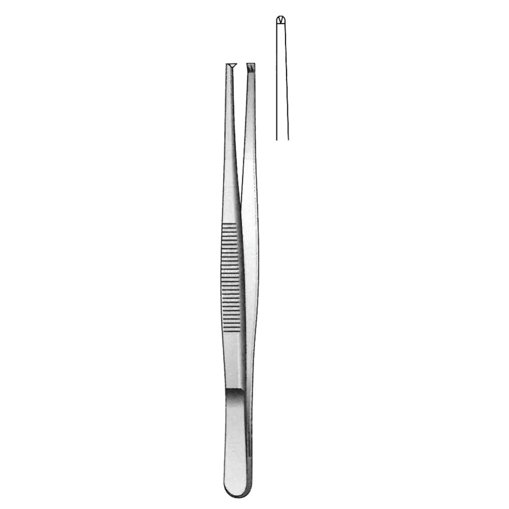 Tissue Forceps, 1x2 Teeth 30cm