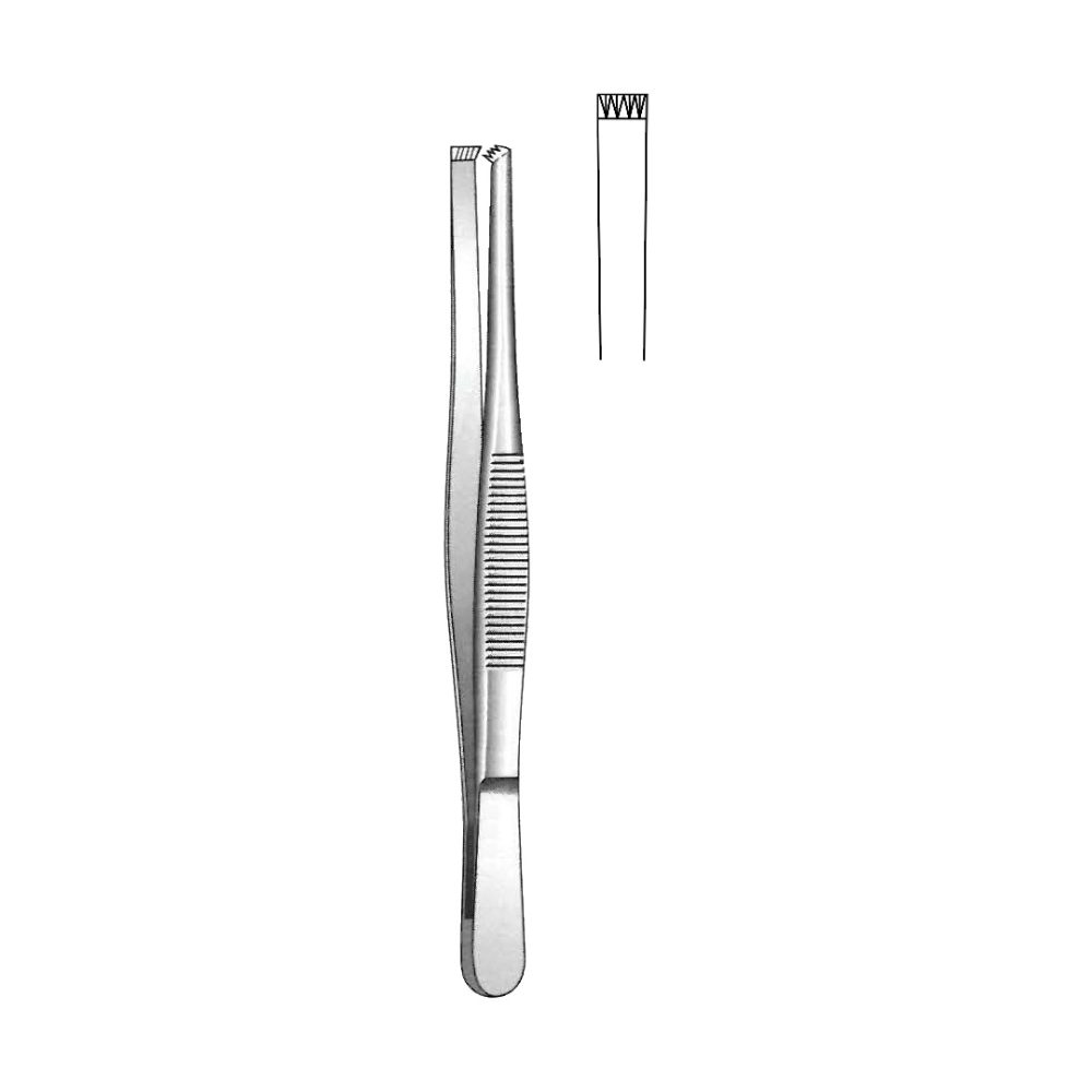 Tissue Forceps, 4x5 Teeth 14.5cm