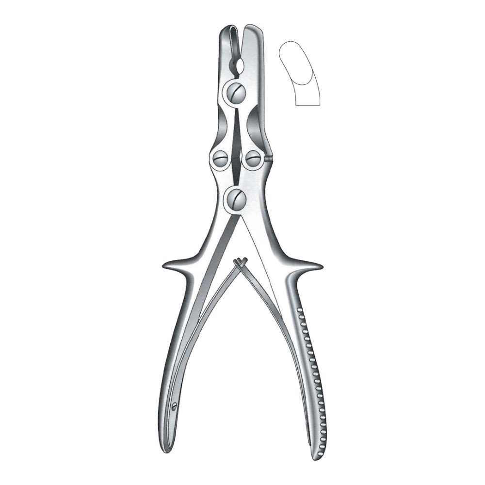 Stille Bone Rongeur Forceps, Angled 23cm