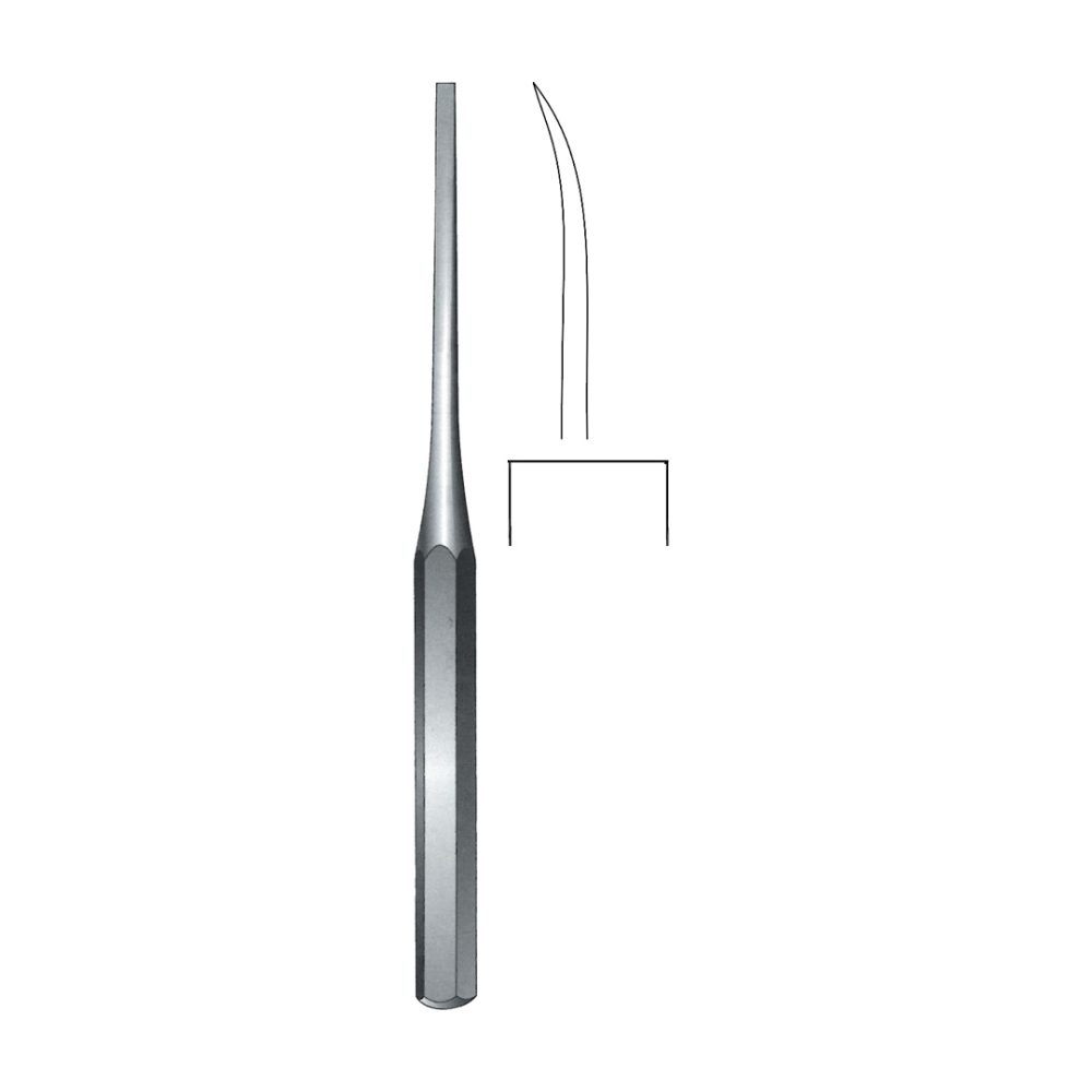 Hibbs Hilder Osteotome, Curved, 25mm 24cm