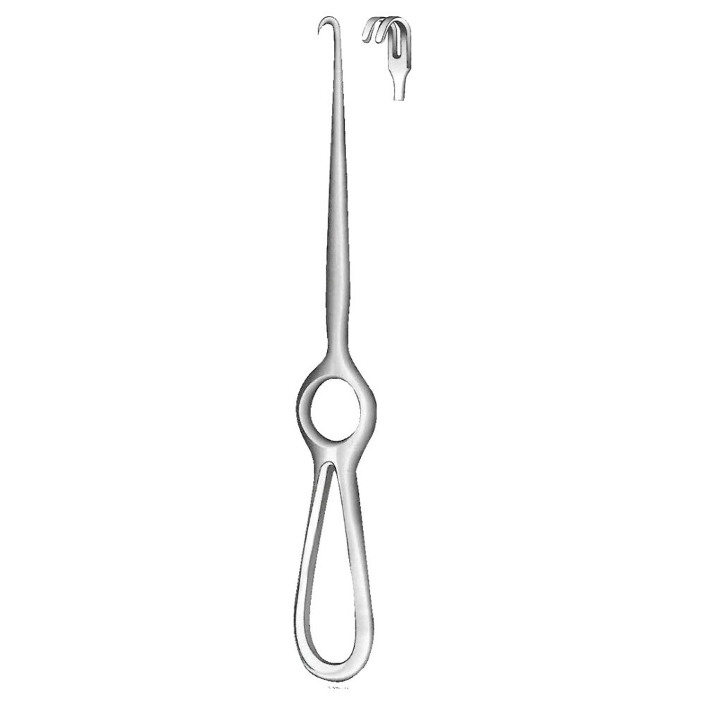 Volkman Retractor, 2 Prongs, Blunt 21.5 Cm