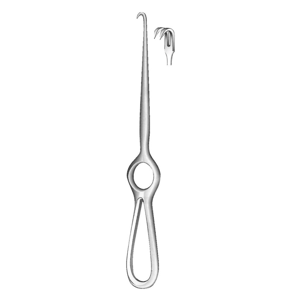 Volkman Retractor, 2 Prongs, Sharp 23cm