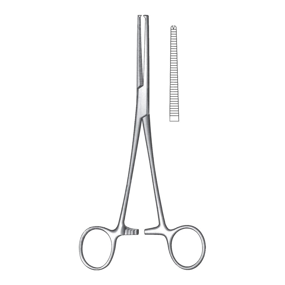 Rochester Ochsner Forceps, Straight, 1x2 Teeth 14cm