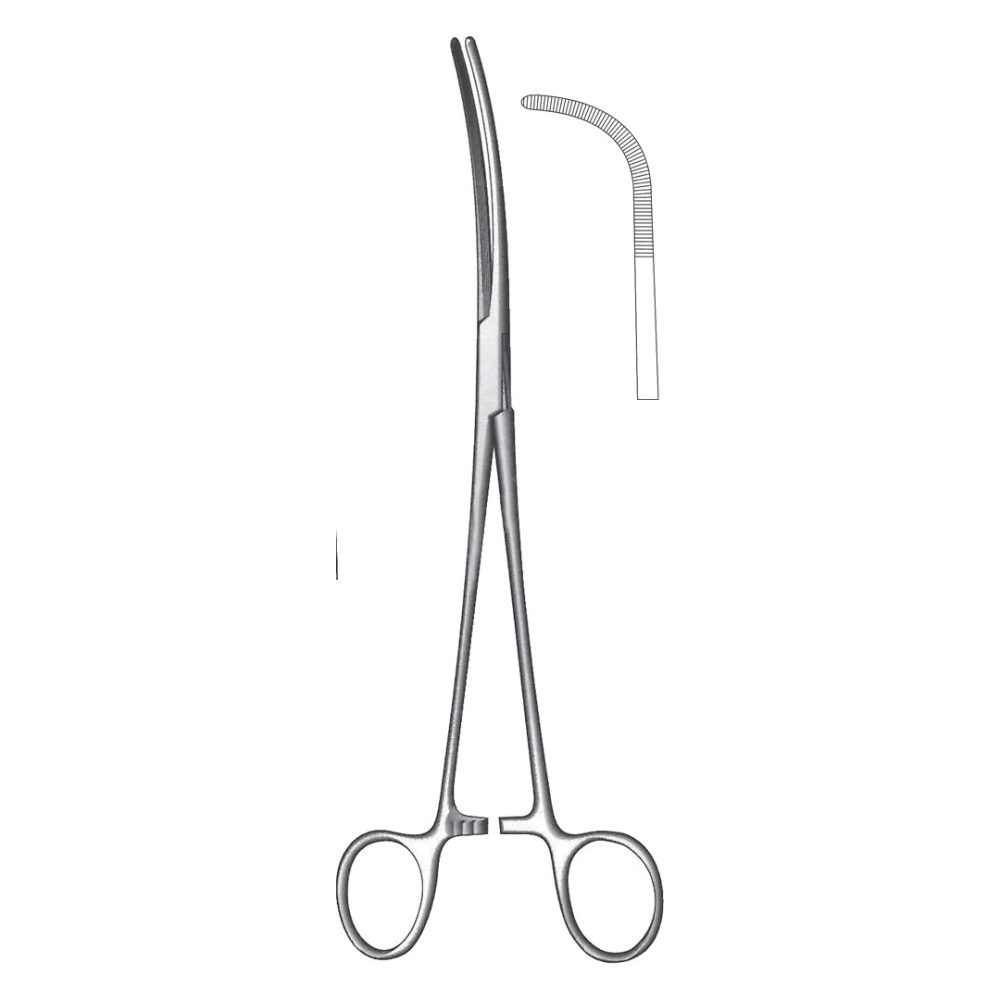 Rumel Thoracic Forceps, Full Curved 24cm