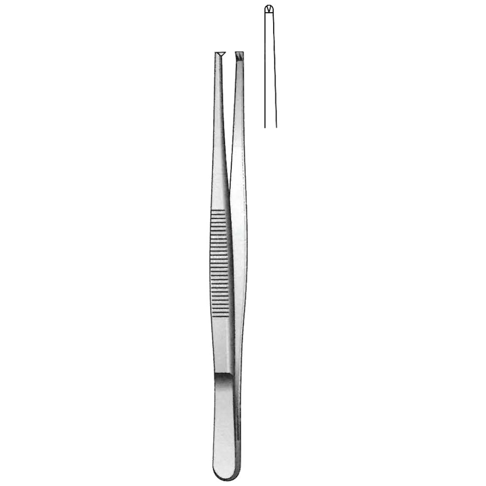 Tissue Forceps, 1x2 Teeth, 14.5cm