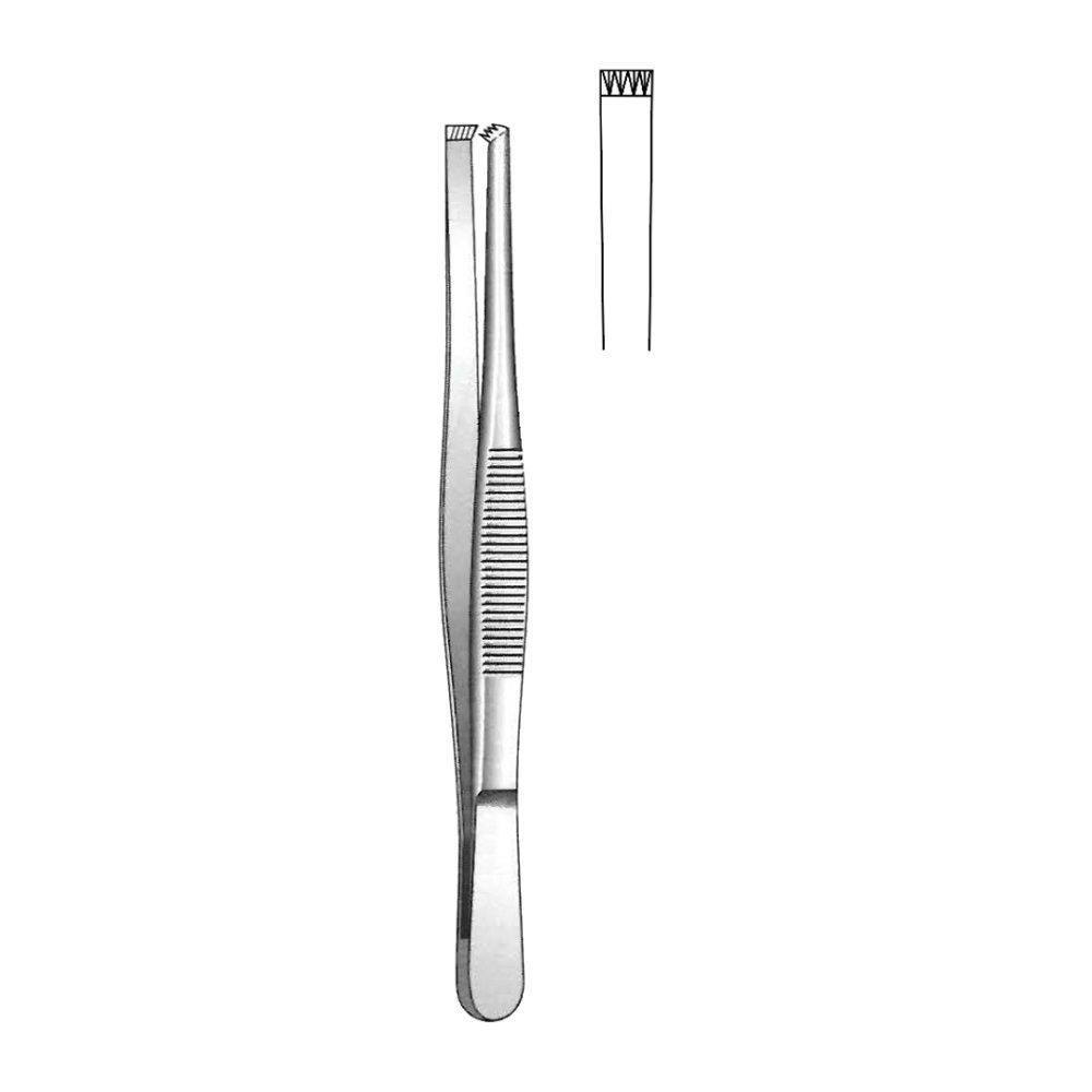 Tissue Forceps, 4x5 Teeth 16cm