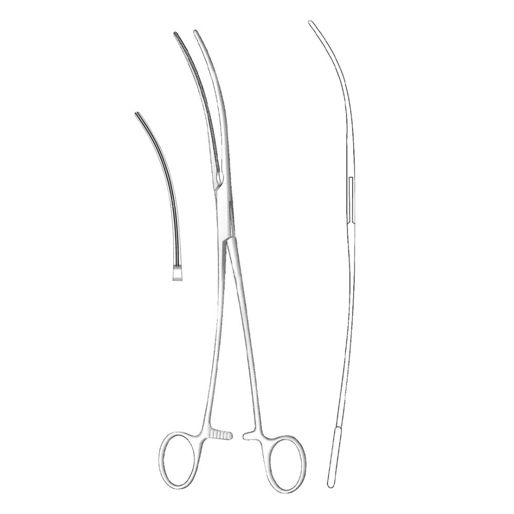 Debakey Vascular Ligature Clamp, Curved 31cm