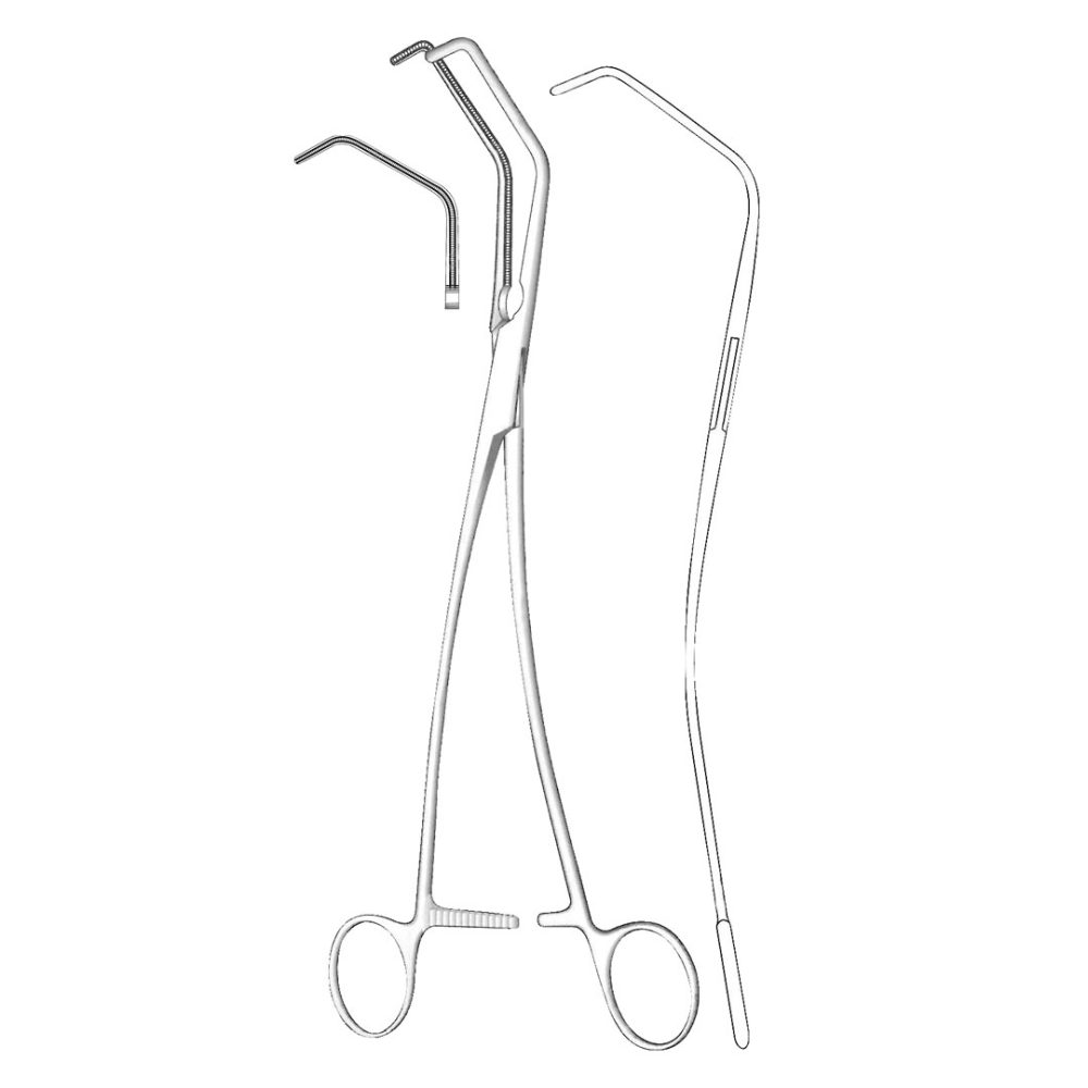 Satinsky Tagential Occlusion Clamp, Medium 25cm