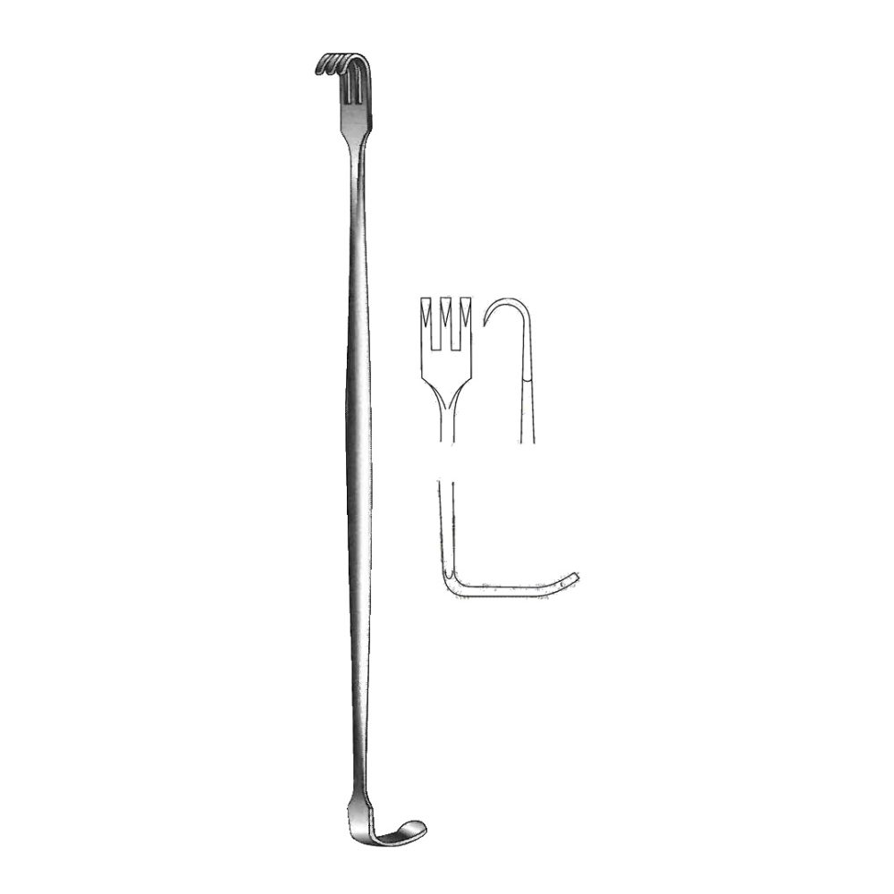 Senn Miller Retractor, Sharp, Double Ended 16cm