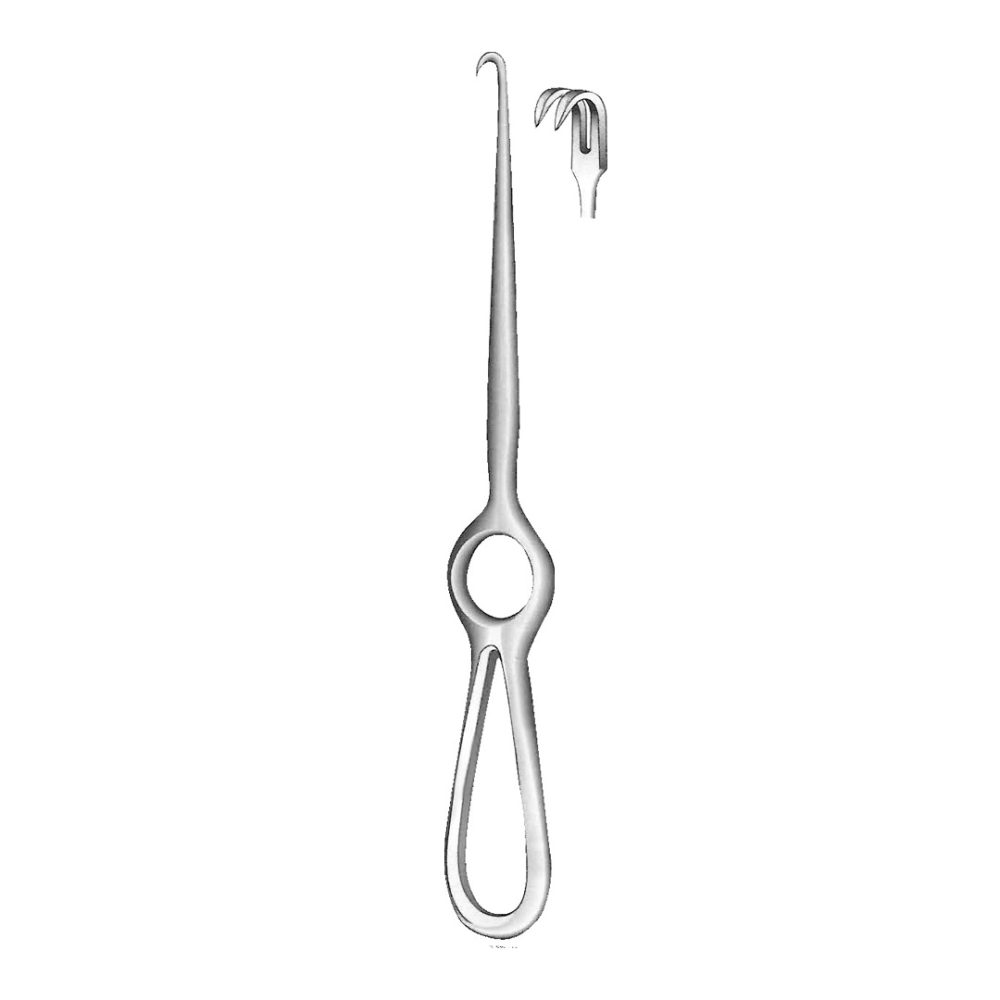 Volkman Retractor, 2 Prongs, Sharp 21.5cm