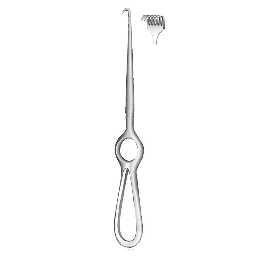 Volkman Retractor, 6 Prongs, Sharp 21.5cm