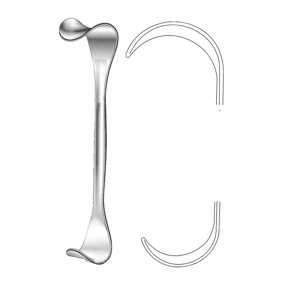 Goelet Retractor, 40x40mm, 30x30mm 19cm