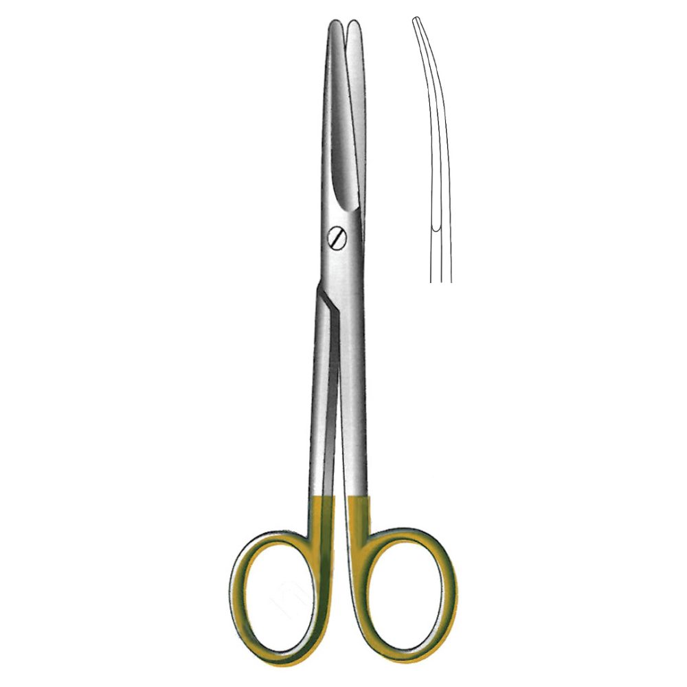 Mayo Dissecting Scissors, Curved, TC Blades 17cm