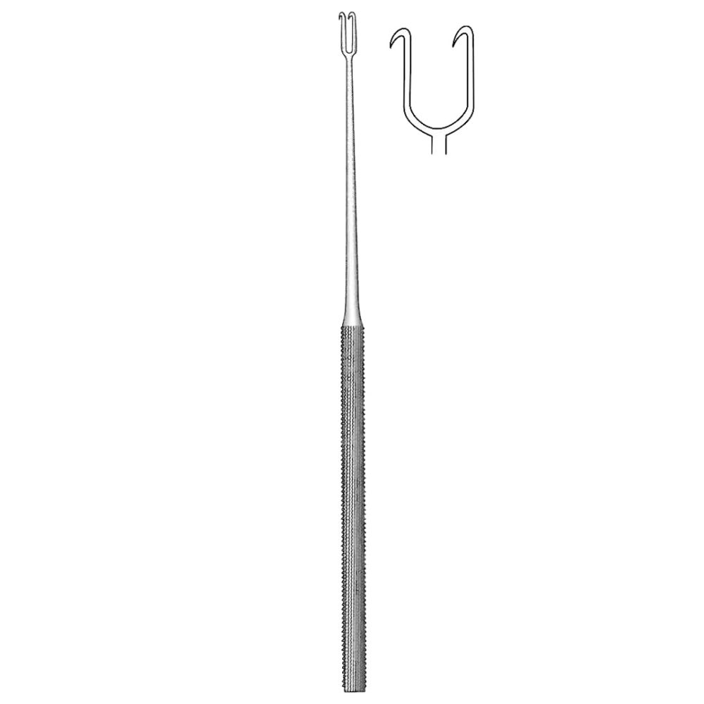 Joseph Skin Hook, Double Prong 7mm, Sharp 16cm