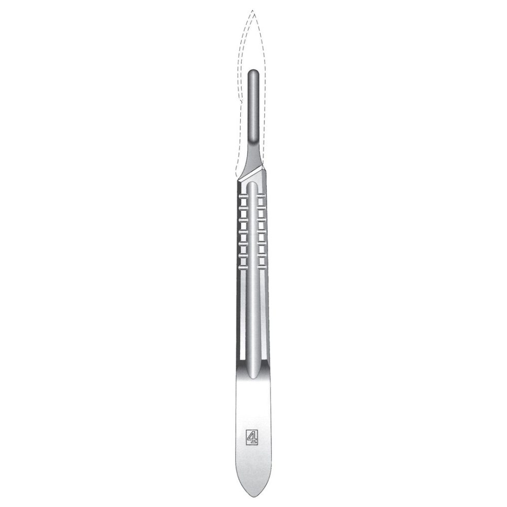 Scalpel Handle, Solid Straight, No. 4