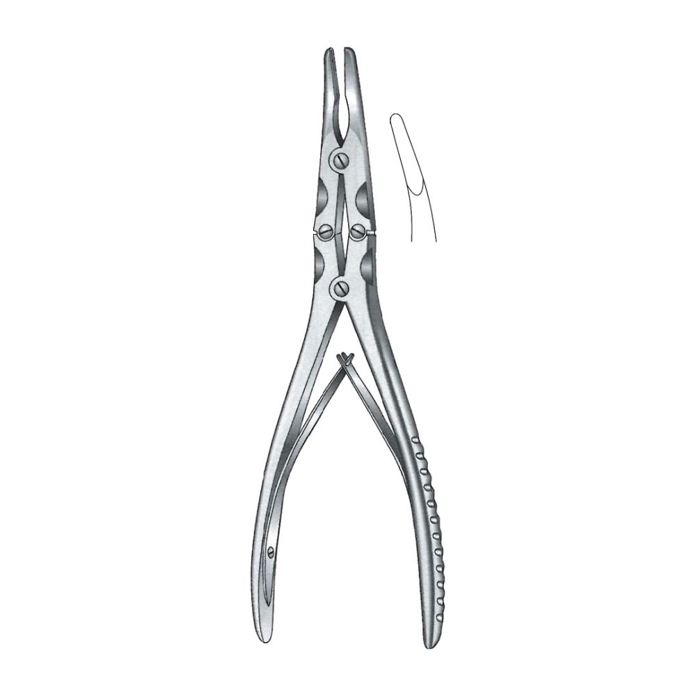 Beyer Bone Rongeur Forceps, Curved 18 cm