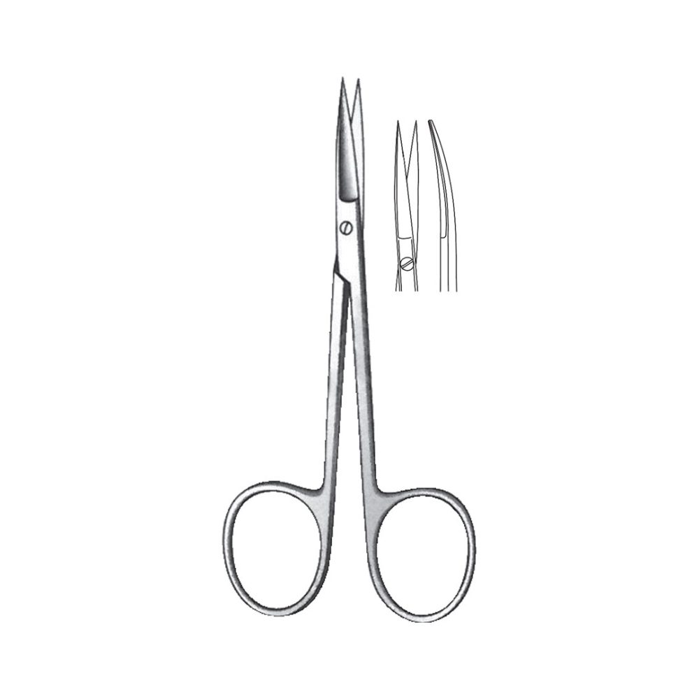 Iris Scissors, Curved, Sharp 10.5 cm