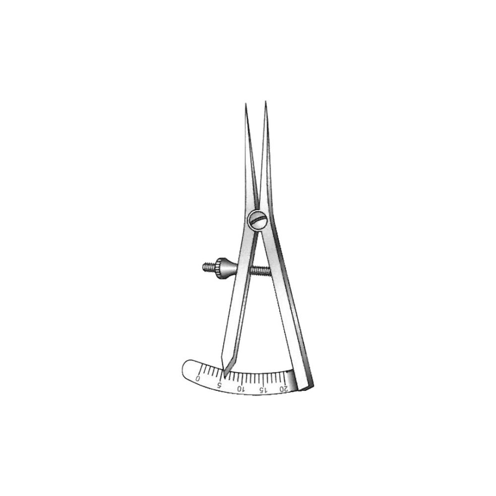 CASTROVIEJO EXAMINATION AND MEASURING INSTRUMENTS (CALIPERS) Measuring range 20 mm  8 cm / 31/4Inches  A-DAI-129