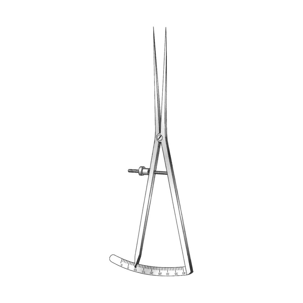 CASTROVIEJO-EPKER EXAMINATION AND MEASURING INSTRUMENTS (CALIPERS) Measuring range 40 mm 18 cm / 7Inches A-DAI-132