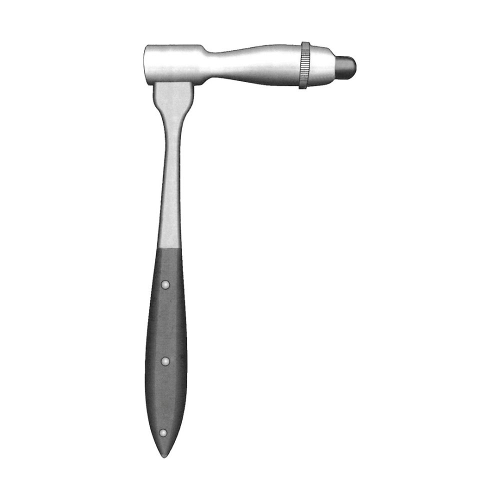 TRAUBE PERCUSSION HAMMERS Stainless steel  wooden handle 190gm 19 cm / 71/2 A-DAI-153