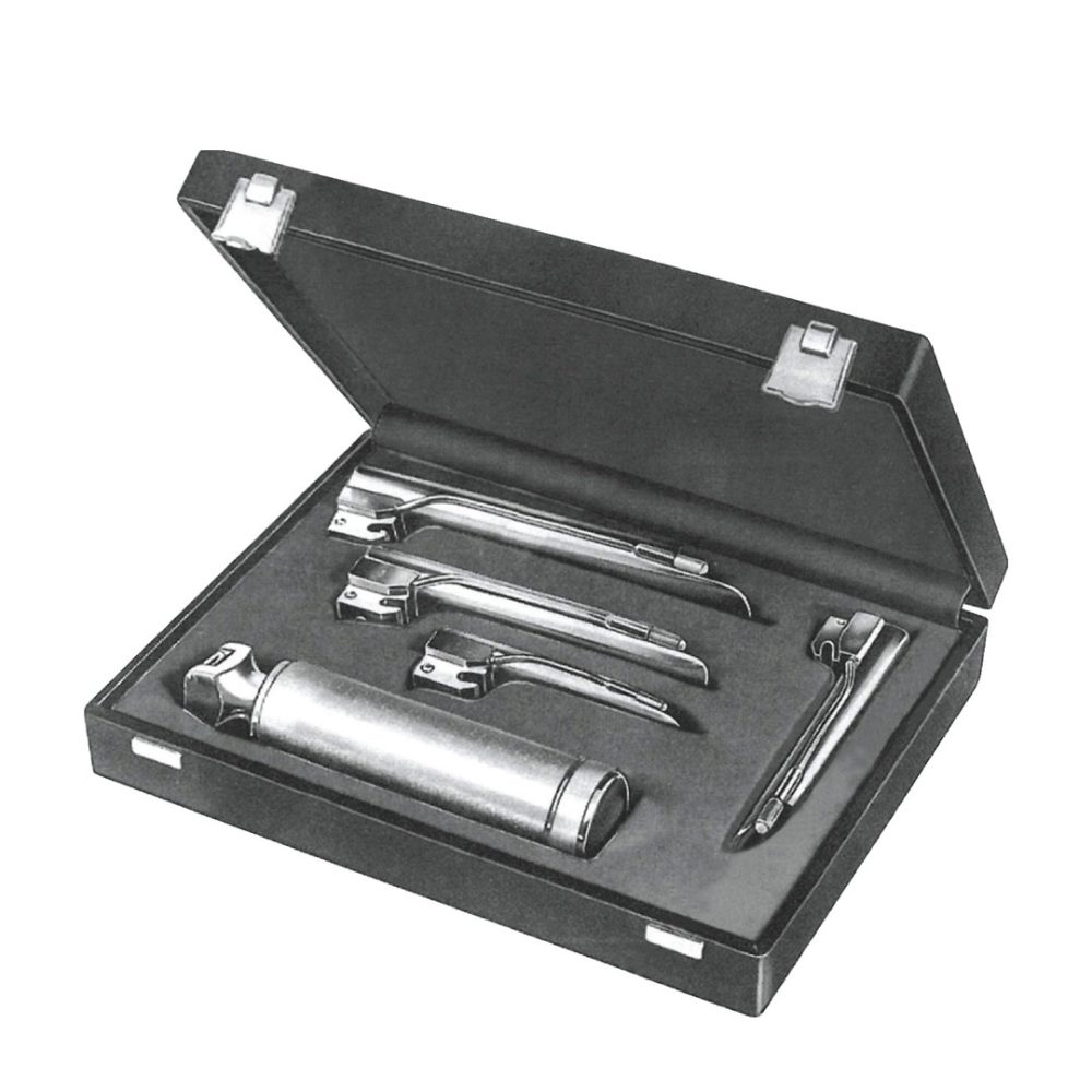 FOREGGER LARYNGOSCOPES Conventional laryngoscope set with medium handle   Set of 4 A-DAI-230