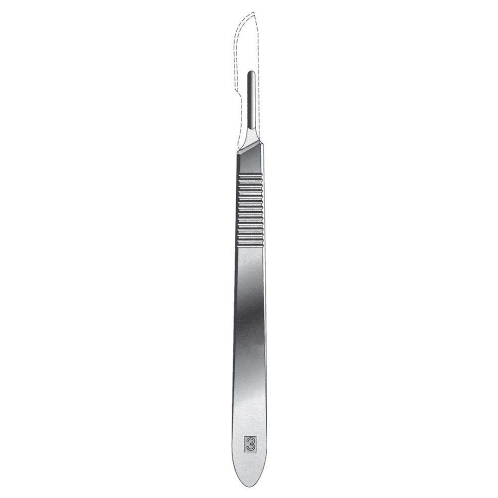 Standard  SCALPEL HANDLES  Solid  Straight No.3 A-HKI-108