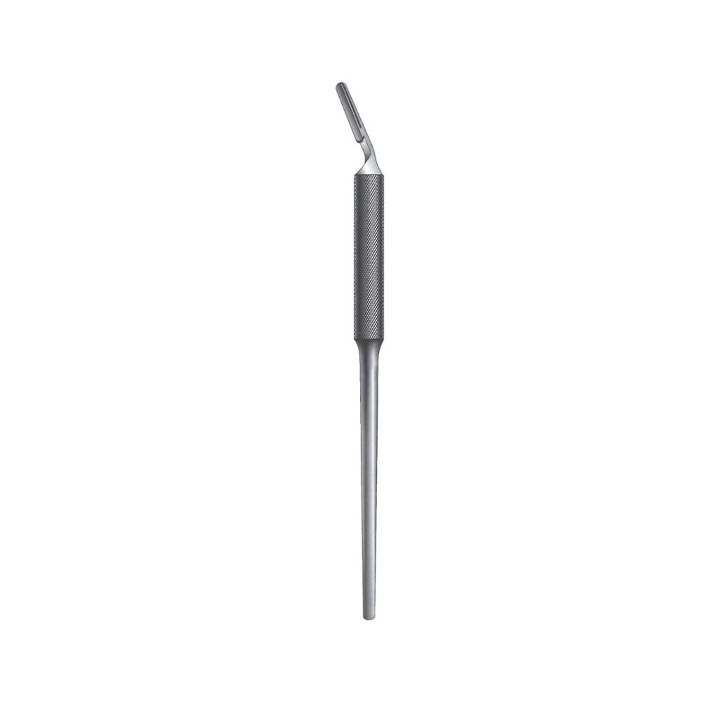 SCALPEL HANDLES Solid  round  angled 14.5 cm / 53/4Inches  No. 3  A-HKI-117