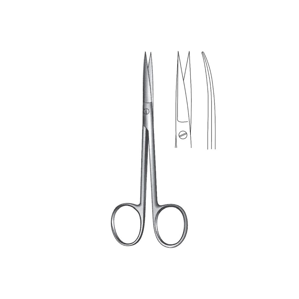WAGNER FINE OPERATING GUM  and  LIGATURE SCISSORS Curved 12 cm