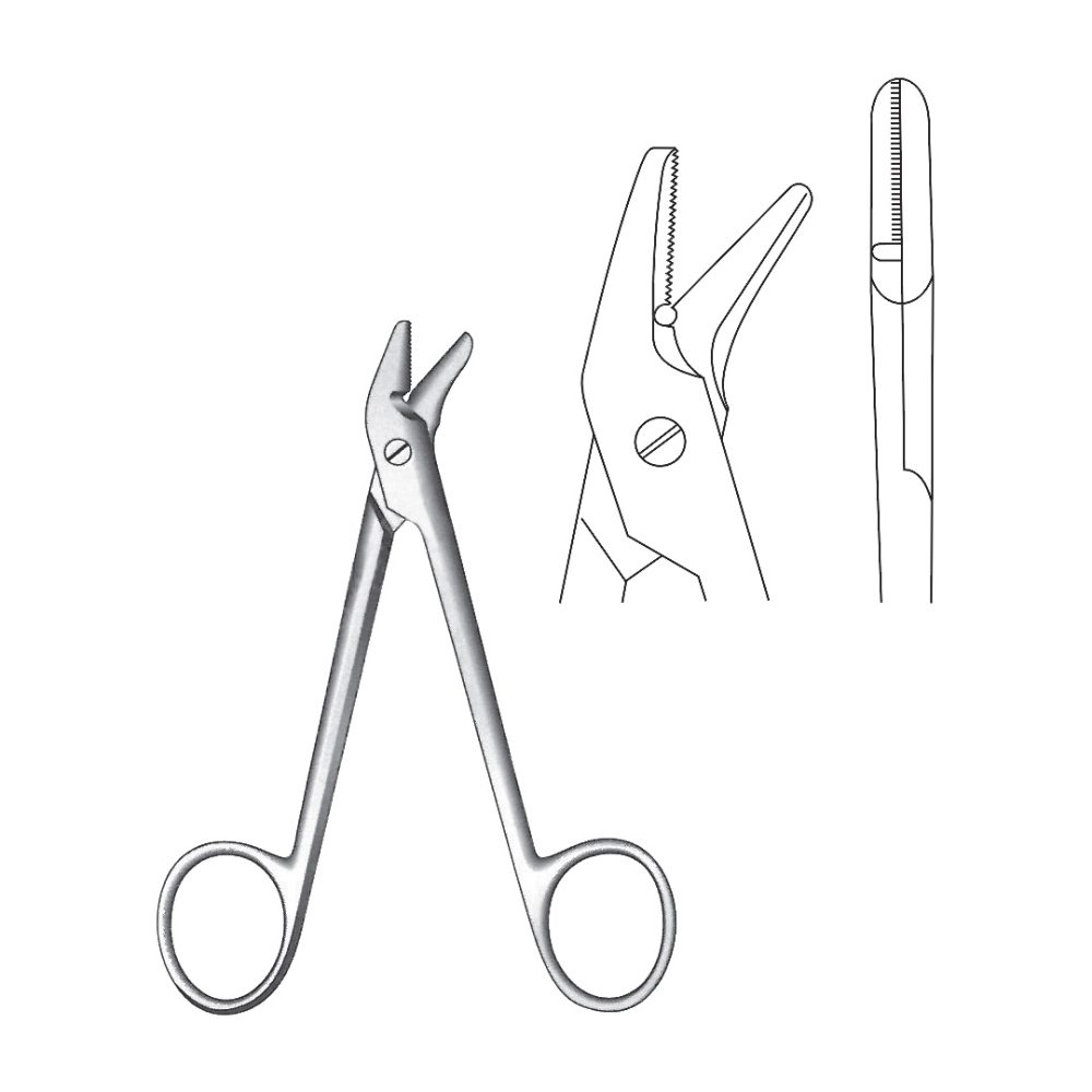 UNIVERSAL OPERATING GUM  and  LIGATURE SCISSORS Serrated 12 cm