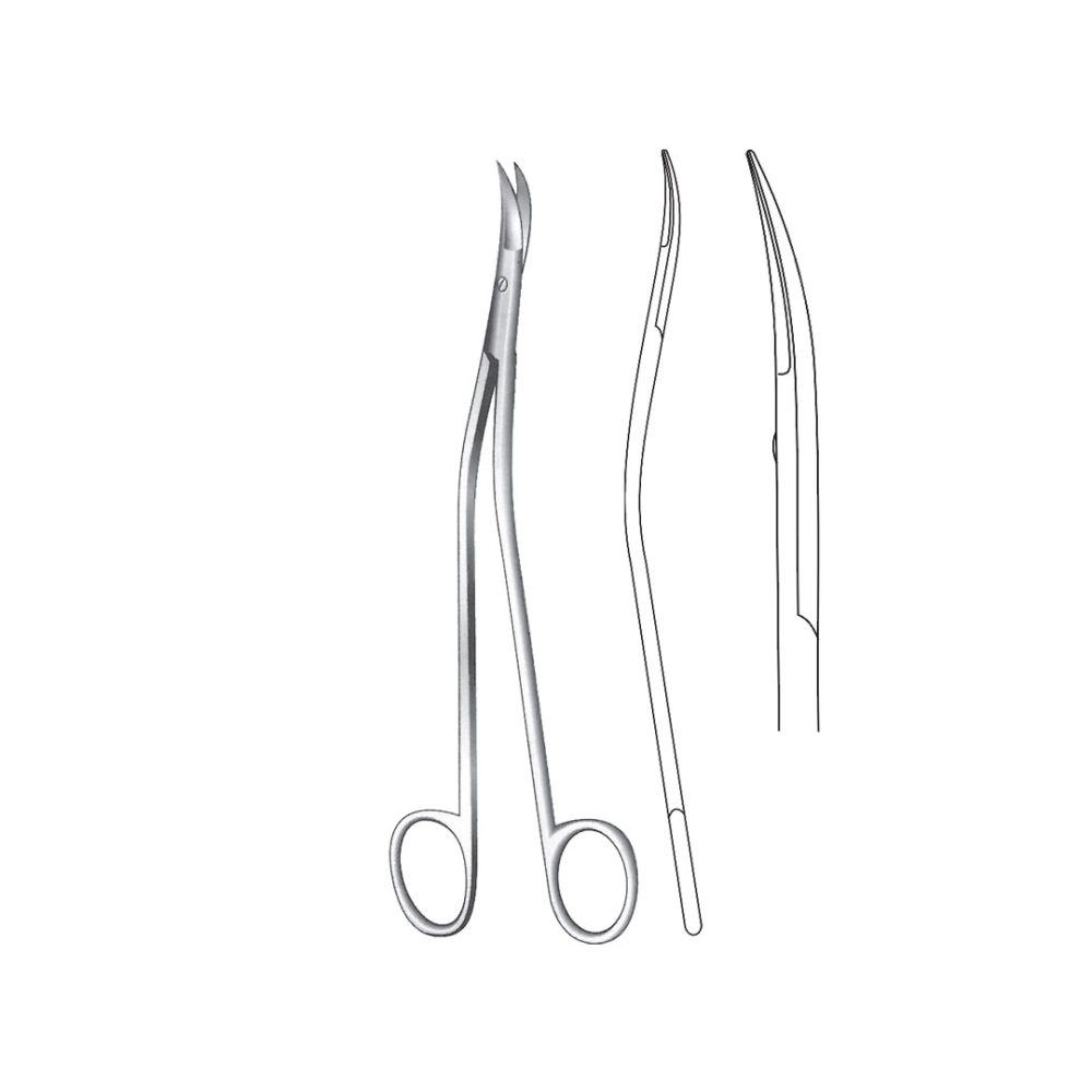 DANDY NEUROSURGICAL SCISSORS Curved 17 cm