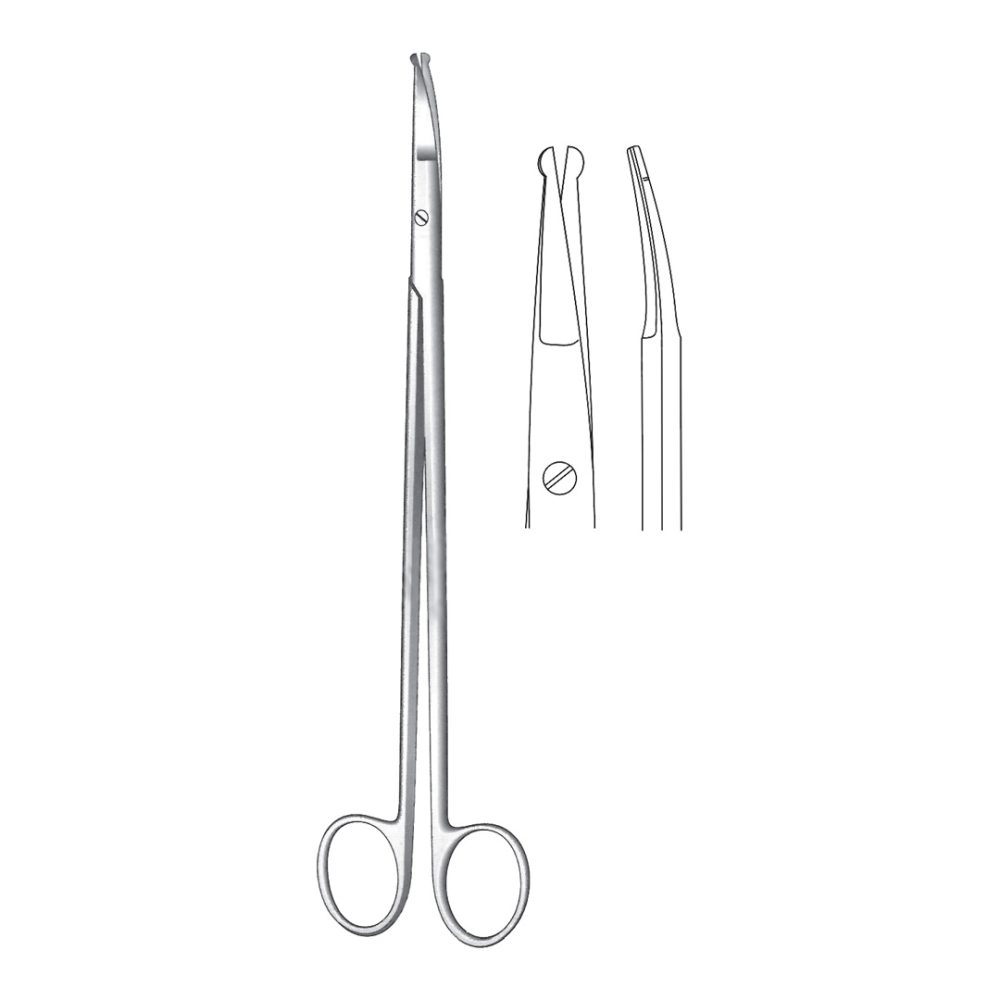 STRULLY NEUROSURGICAL SCISSORS Curved 22 cm