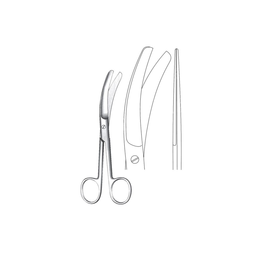 BUSCH EPISIOTMY AND UMBILICAL SCISSORS Straight 16 cm