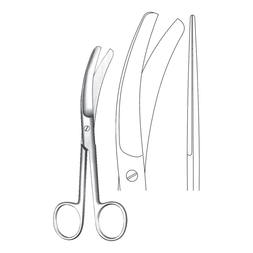 BUSCH EPISIOTMY AND UMBILICAL SCISSORS Curved 16 cm