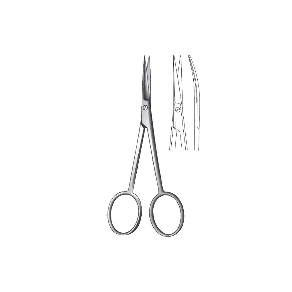 FINE OPERATING SCISSORS Dissecting post mortem scissors   curved 11 cm / 4 1/2 Inches A-SCR-455