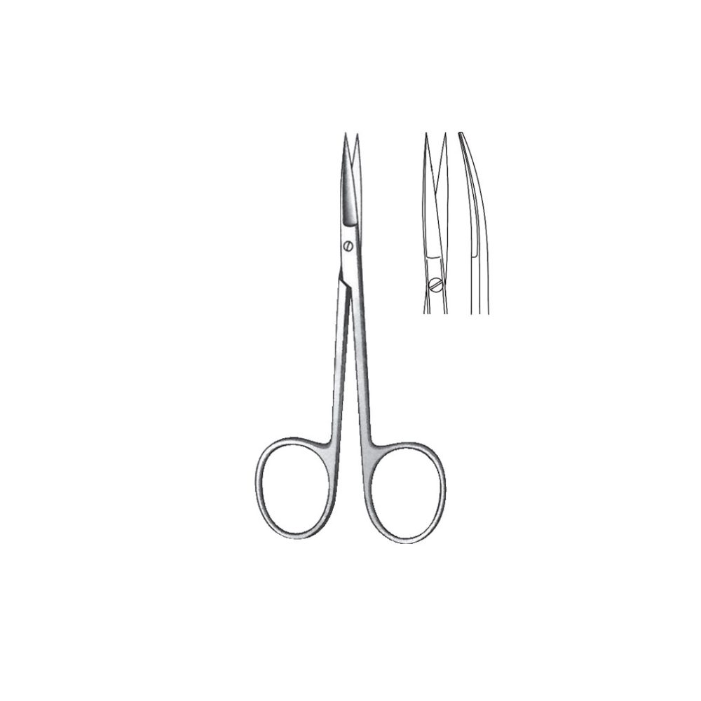 IRIS-FINE FINE OPERATING SCISSORS Curved  Flat 9 cm / 3 1/2  A-SCR-460