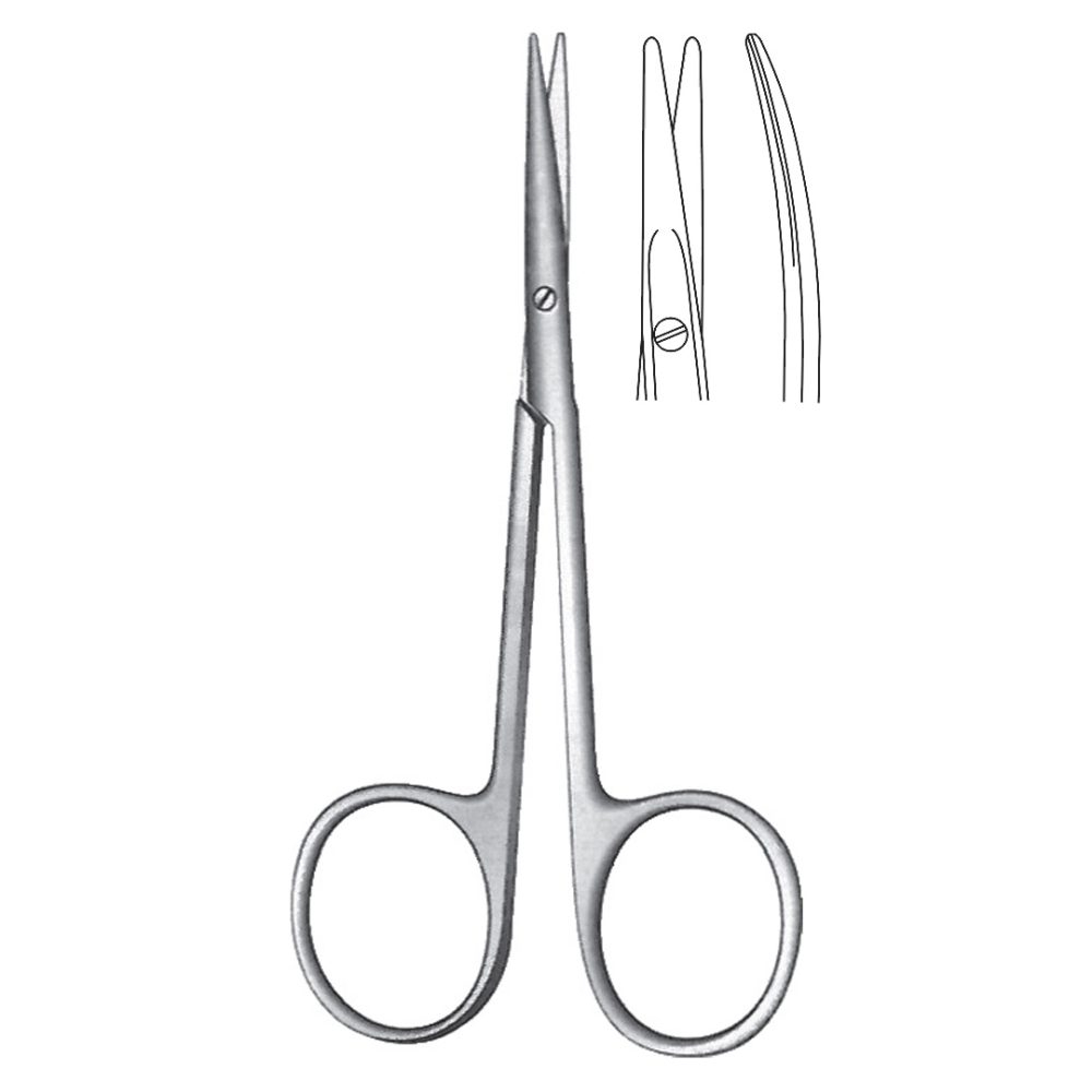 STRABISMUS FINE OPERATING SCISSORS  and  LIGATURE SCISSORS Curved 11.5 cm