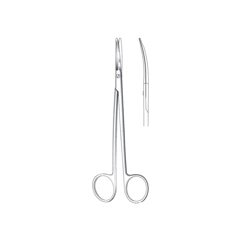 STELLA-S FACE-LIFT SCISSORS Curved S-shaped  Toothed 18 cm