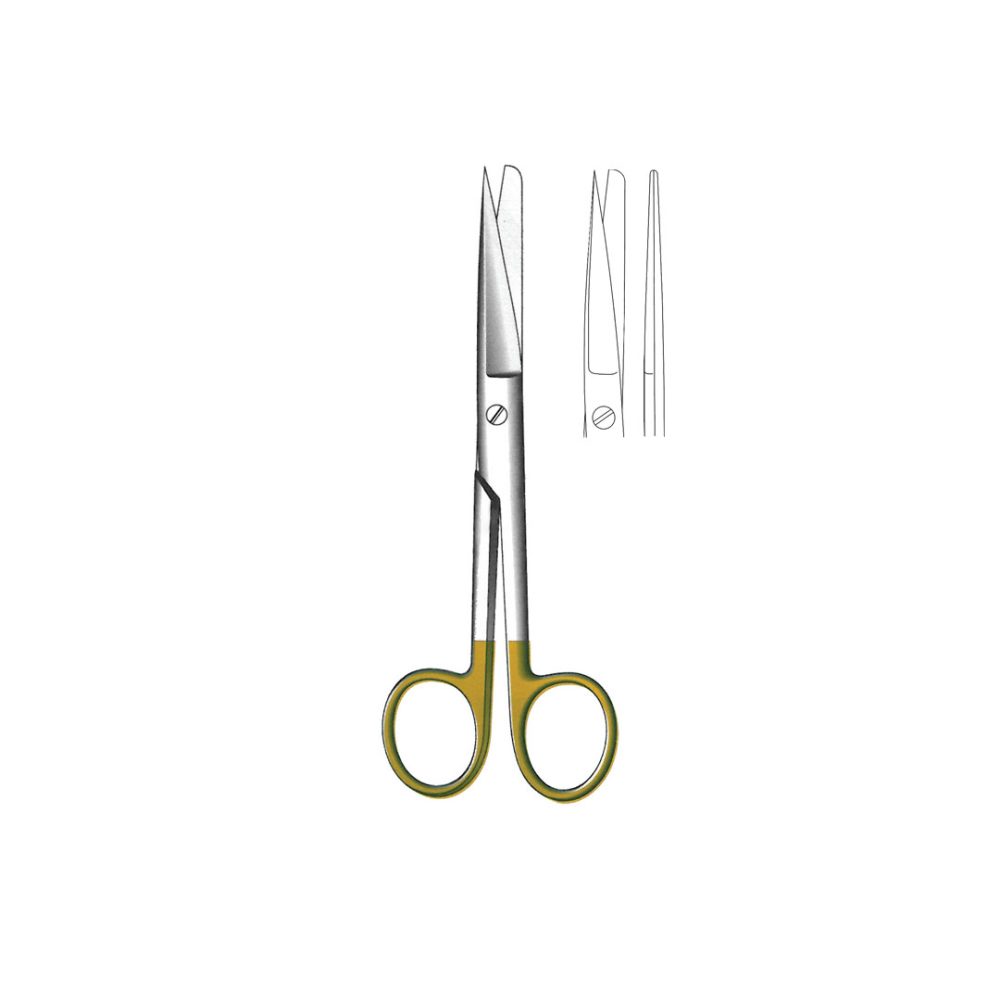 STANDARD SCISSORS WITH TUNGSTEN CARBIDE INSERTS TC Gold  Straight 16 cm