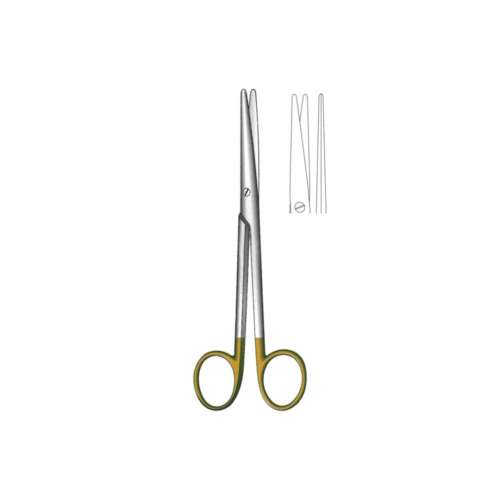LEXER SCISSORS WITH TUNGSTEN CARBIDE INSERTS TC Gold  Straight 16 cm