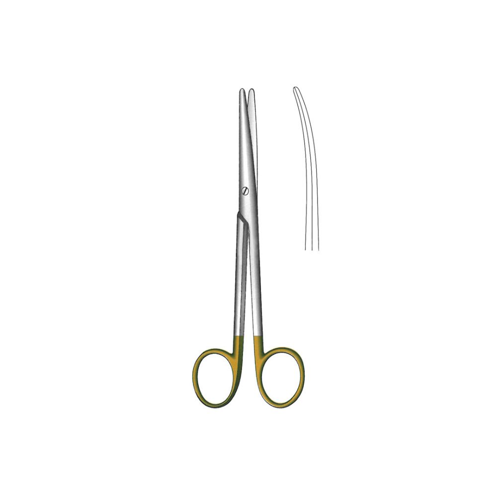 METZENBAUM SCISSORS WITH TUNGSTEN CARBIDE INSERTS TC Gold  Straight 12 cm