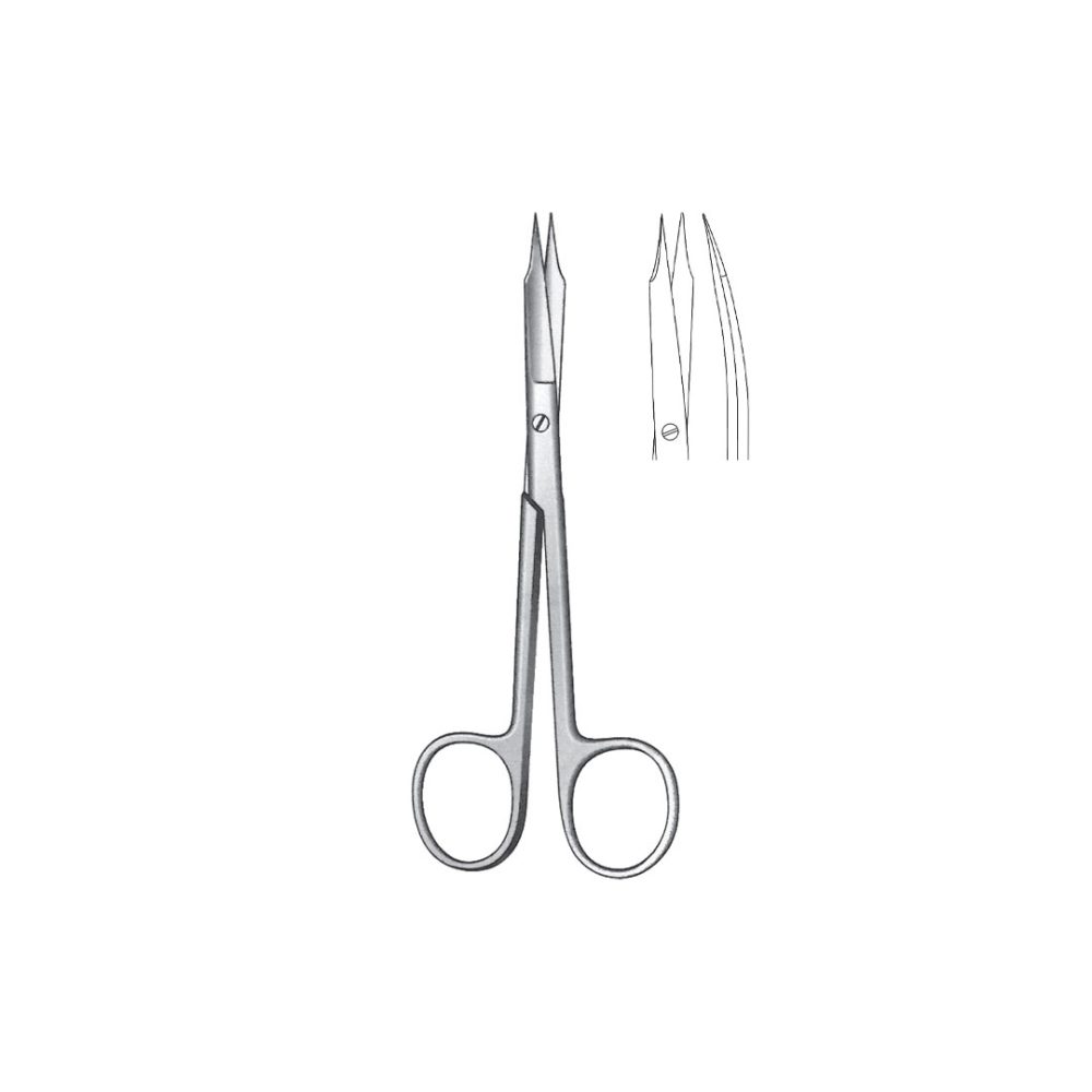 GOLDMAN-FOX FINE OPERATING GUM  and  LIGATURE SCISSORS Curved 13 cm
